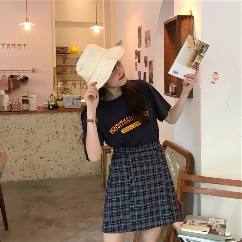 ❤️現貨在台，短裙，適合L  休閒 短裙 格子 小香風 半身裙-細節圖2