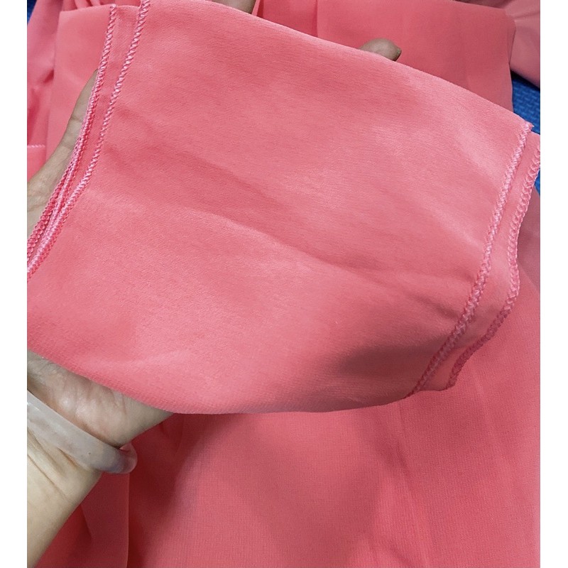 *現貨在台，紫.西瓜紅.粉紅.黑.深藍.卡其.綠 性感 露肩 美肩 削肩 禮服 長裙 洋裝 寬鬆 伴娘 雪紡 飄逸 新娘-細節圖8