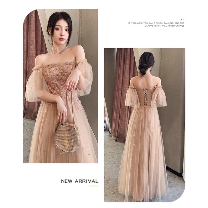 ❤️C款XL(XS- 2XL) 中大尺碼 伴娘 仙女 氣質 高質感 顯瘦 年會 宴會 主持人 長裙 合唱 禮服-細節圖4