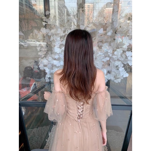 ❤️C款XL(XS- 2XL) 中大尺碼 伴娘 仙女 氣質 高質感 顯瘦 年會 宴會 主持人 長裙 合唱 禮服-細節圖6