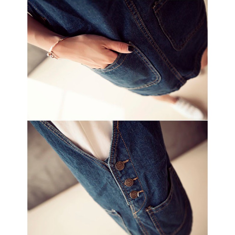 *現貨在台，XL 出遊 百搭 牛仔吊帶裙 牛仔裙 背帶裙 包臀 顯瘦 中大尺碼 牛仔 女神 旅遊-細節圖5