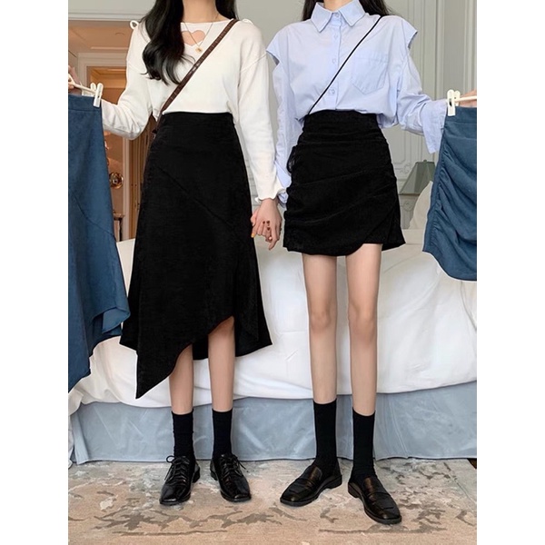 ❤️現貨在台，短裙L 性感 女神 不規則 半身裙 中長款 高腰 a字裙 顯瘦 包臀 長裙-細節圖2