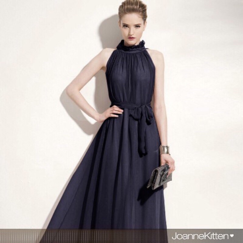 ❤️深藍.卡其.紫.西瓜紅.黑.綠 露肩 美肩 削肩 禮服 長裙 洋裝 長禮服 寬鬆 伴娘 雪紡 新娘-細節圖9