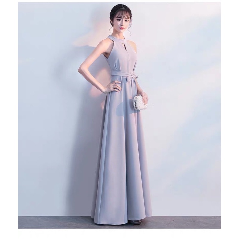 ❤️現貨在台，黑 新娘 敬酒服 晚禮服 長裙 宴會 高貴 氣質 名媛 主持人 連衣裙 洋裝 掛脖 大紅-細節圖3