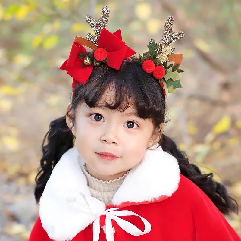 ❤️現貨在台 聖誕 頭箍  聖誕節 雪花 鹿角 麋鹿 髮箍 網紅 派對 防滑 頭飾 角色扮演 party 髮框 平安夜-細節圖3