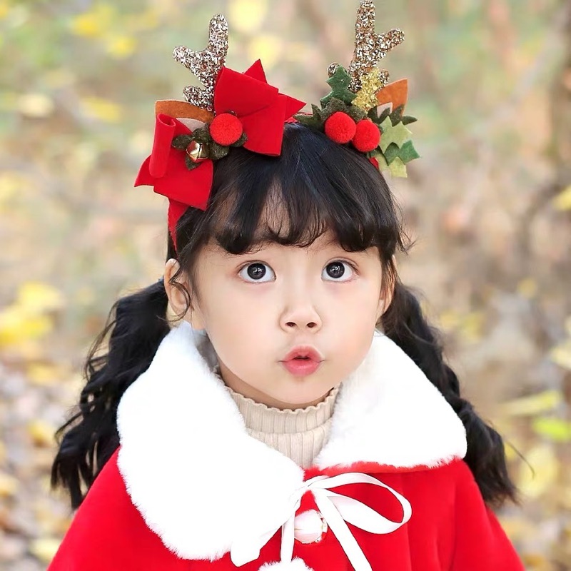 ❤️現貨在台 聖誕 頭箍  聖誕節 雪花 鹿角 麋鹿 髮箍 網紅 派對 防滑 頭飾 角色扮演 party 髮框 平安夜-細節圖4