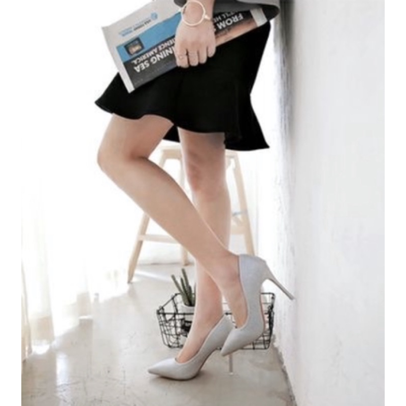 ❤️現貨在台，銀.金34-40 亮粉 婚宴 高跟鞋 尖頭 ol 細跟 性感 百搭 中跟鞋 新娘 伴娘 婚鞋 紅 粉-細節圖6