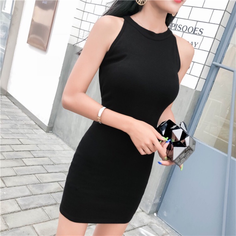 ❤️現貨在台，S-L 性感 夜店 女神 露背 掛脖 氣質 名媛 修身 包臀 連衣裙 洋裝 大露背 禮服 女神-細節圖2