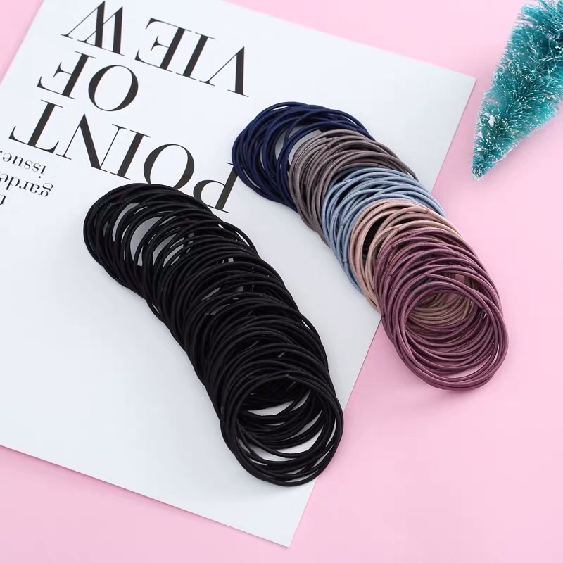❤️現貨在台「30入$99」 髮圈 韓國 簡約 扎頭髮 頭繩 清新 橡皮筋 網紅 髮繩 極細 不易有勒痕-細節圖3