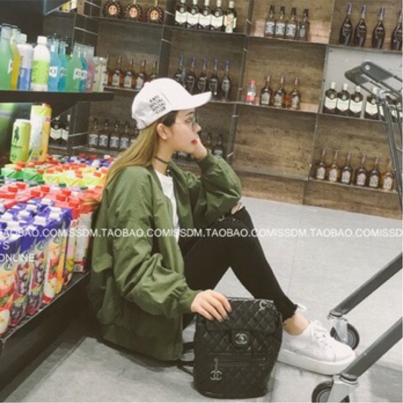 ❤️現貨在台，軍綠 韓版 棒球外套 學生 休閒 百搭 夾克 外套 風衣 簡單 帥氣-細節圖4