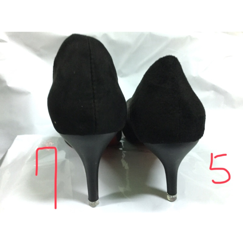 ❤️34- 41.42 細跟高跟鞋 細跟 尖頭 大碼 小碼 大腳 婚禮 伴娘 絨面 紅底 高跟鞋-細節圖9