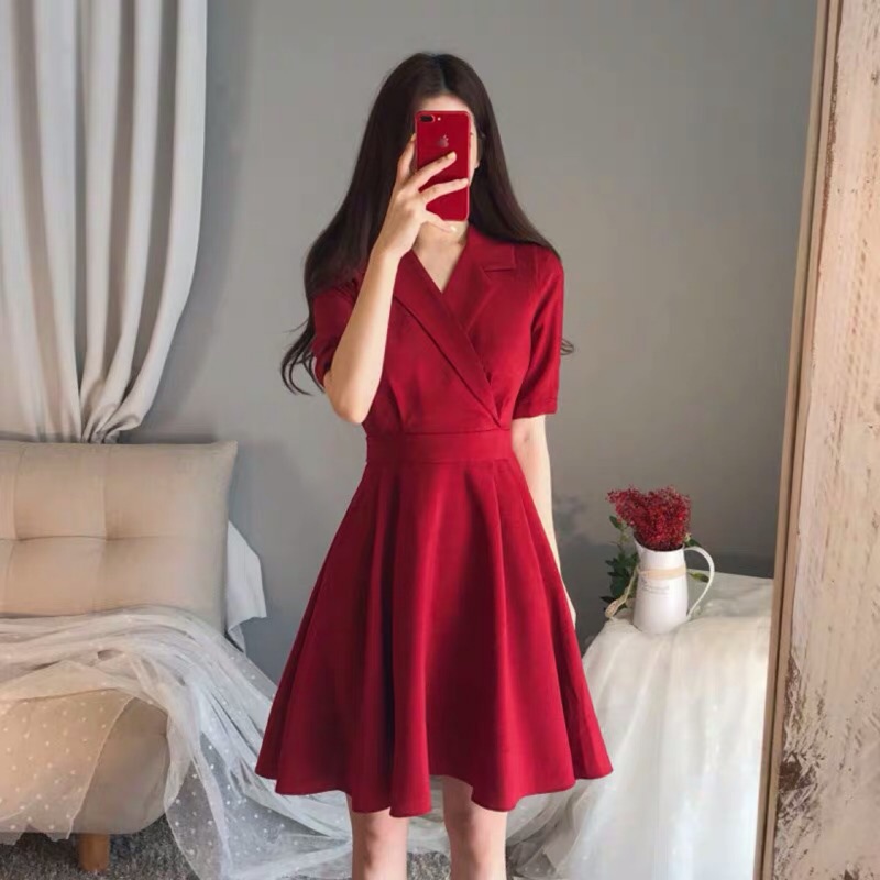 ❤️大紅.黑S- XL.2XL.3XL.4XL 中大尺碼 女神 婚宴 收腰 禮服 洋裝 連衣裙 v領 夜店