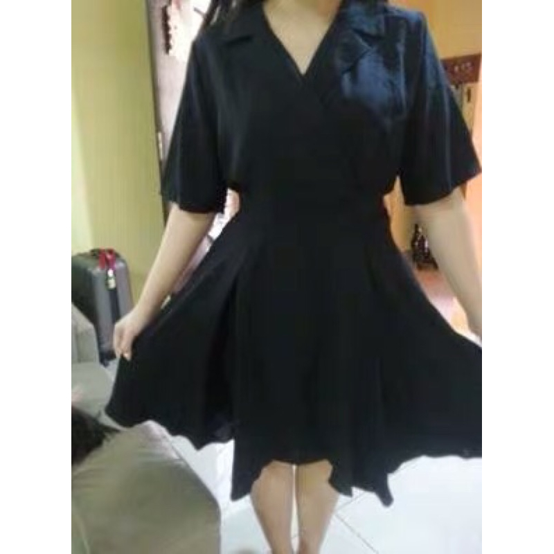❤️大紅.黑S- XL.2XL.3XL.4XL 中大尺碼 女神 婚宴 收腰 禮服 洋裝 連衣裙 v領 夜店-細節圖8