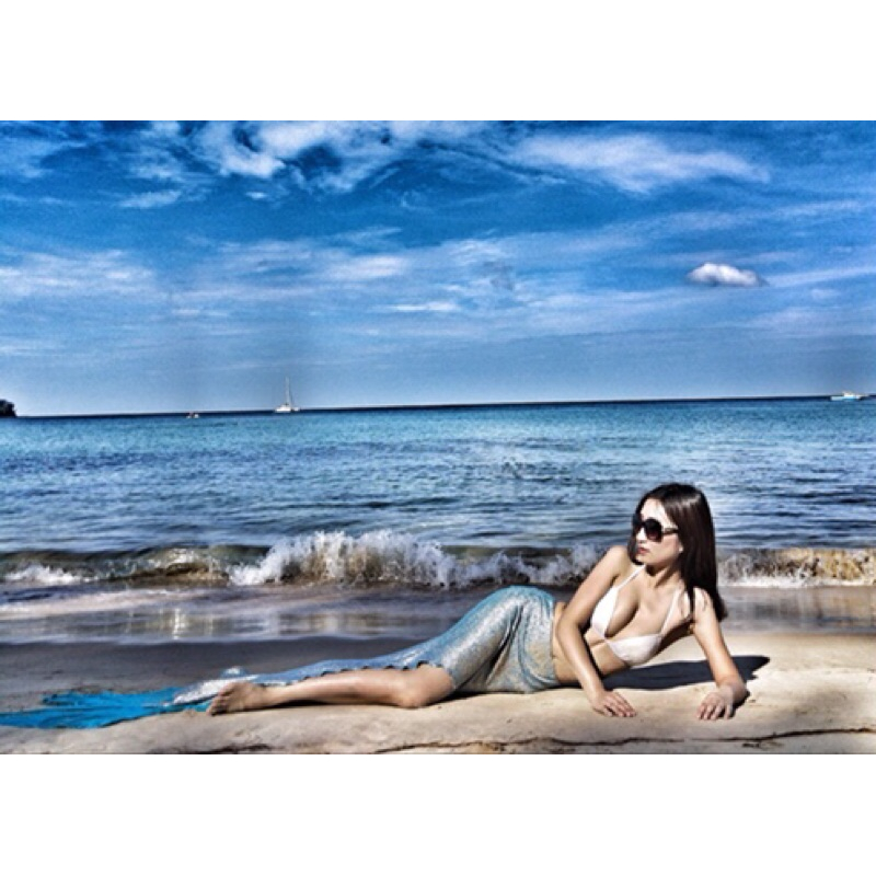 ❤️現貨在台 姐妹裝 美人魚 沙灘裙 海邊 比基尼 泳衣 魚尾 人魚寫真 度假 超美 人魚裙 美人魚 性感 女神 沙灘-細節圖6