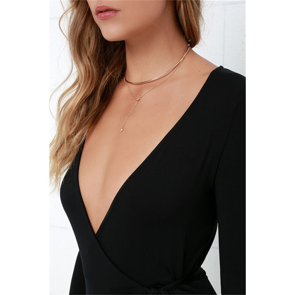 *現貨在台，S- 2XL 歐美 連衣裙 長裙 深V 禮服 開叉 洋裝 性感 中大尺碼 開襟 綁帶-細節圖5