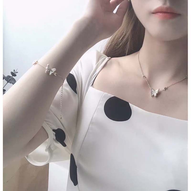 ❤️現貨在台，項鍊 甜美 可愛 女神 小眾 設計 蝴蝶 項鍊 網紅 簡約 百搭 手飾 精緻 學生 禮物-細節圖6
