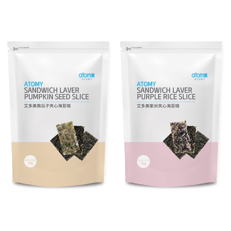 艾多美 Atom 海苔燒 杏仁 紫米 紅麥 南瓜子-細節圖2