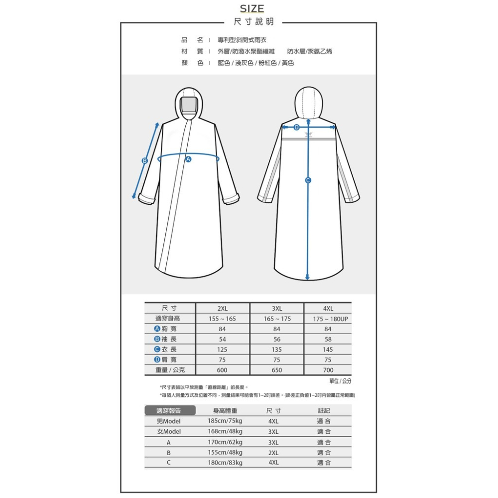 【東伸DongShen】19-4專利型斜開式雨衣-細節圖7