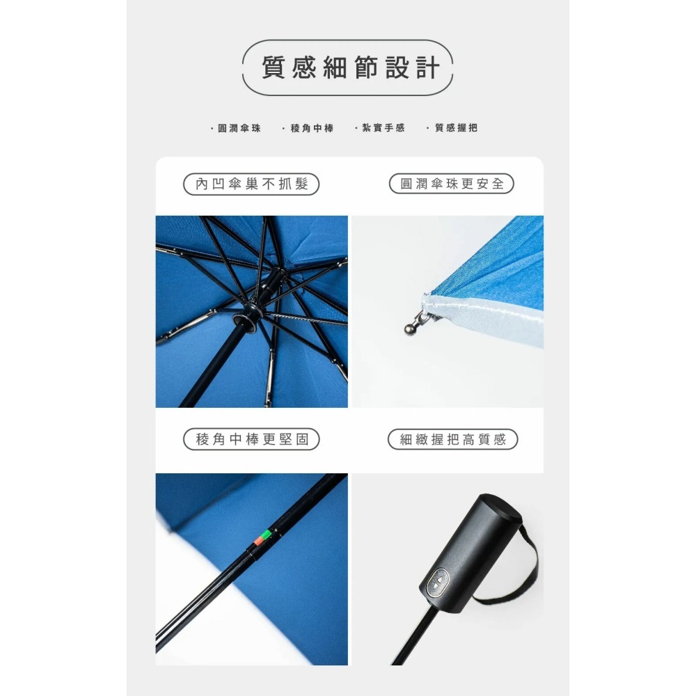 (RS01) 27吋 極致撥水安全式中棒特大自動折傘-細節圖8