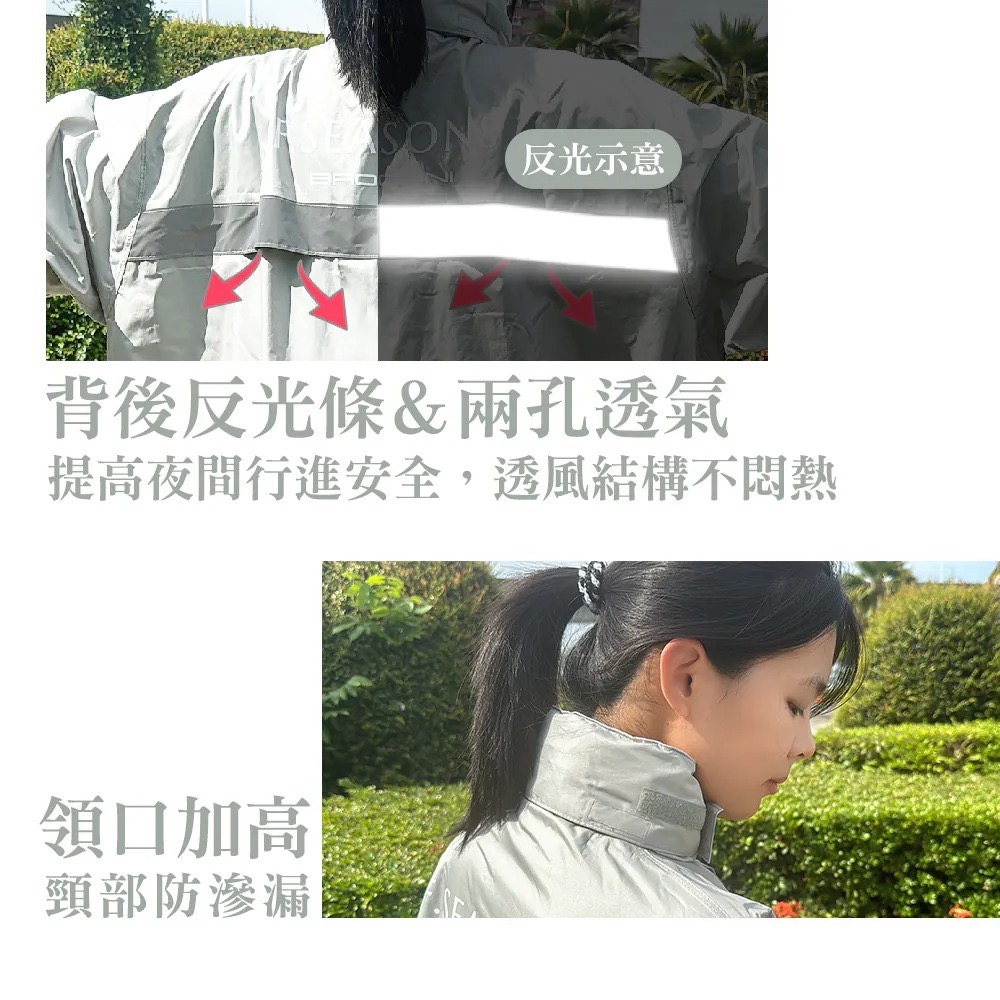 F.SEASONS 聯名 側開套頭一件式雨衣 (背包雨衣/機車雨衣)-細節圖9