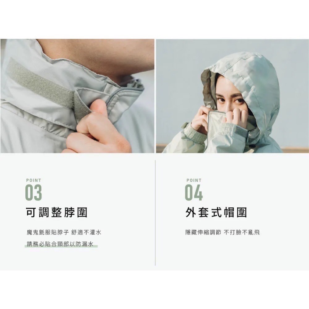 【限時購】F.SEASONS 聯名 側開套頭一件式雨衣 (背包雨衣/機車雨衣)-細節圖4
