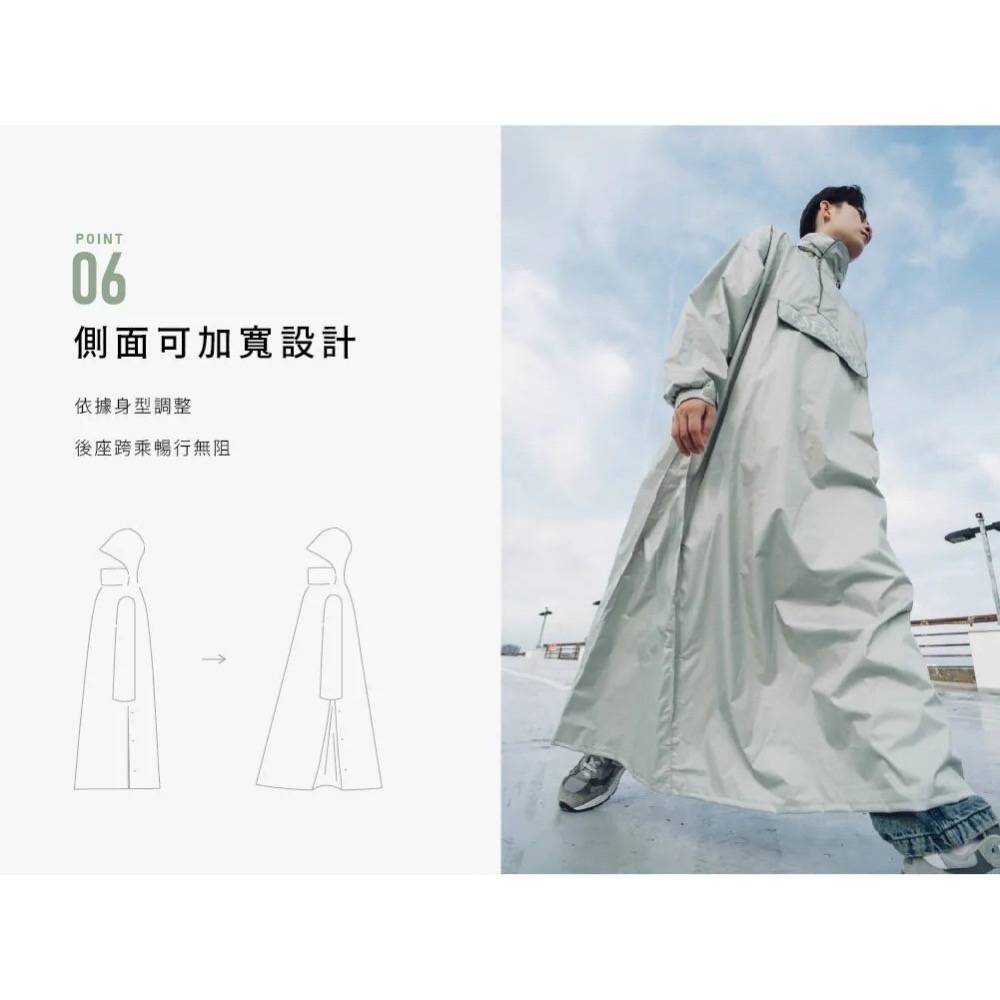 【限時購】F.SEASONS 聯名 側開套頭一件式雨衣 (背包雨衣/機車雨衣)-細節圖6