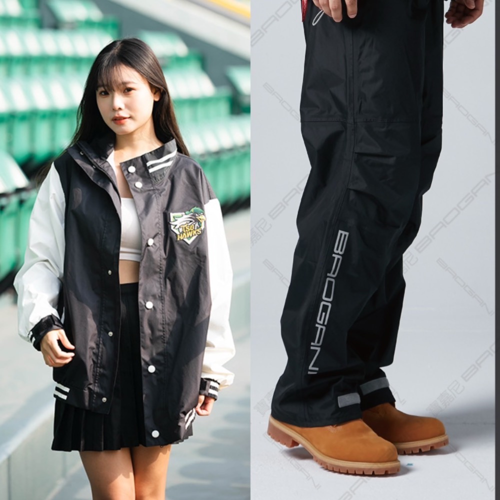 寶嘉尼X台鋼雄鷹 聯名棒球雨衣外套-細節圖9