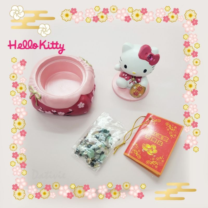 圓緣屋－－－7-11 Hello Kitty幸福開運招福,招財撲滿粉,紅色聚寶盆現貨-細節圖3
