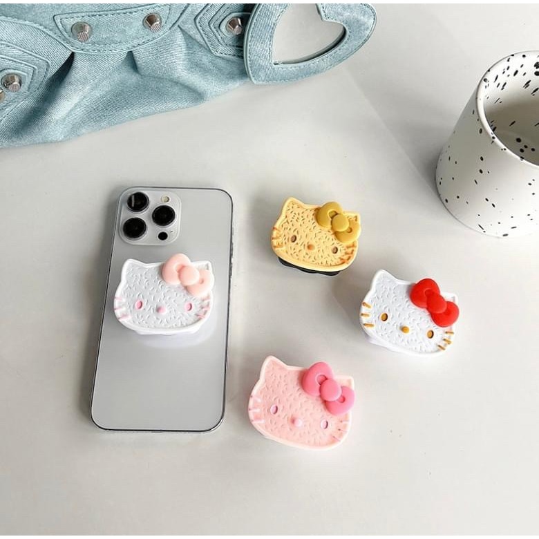 圓緣屋－－－KT小鏡子伸縮氣墊手機支架 不挑款出貨-細節圖5