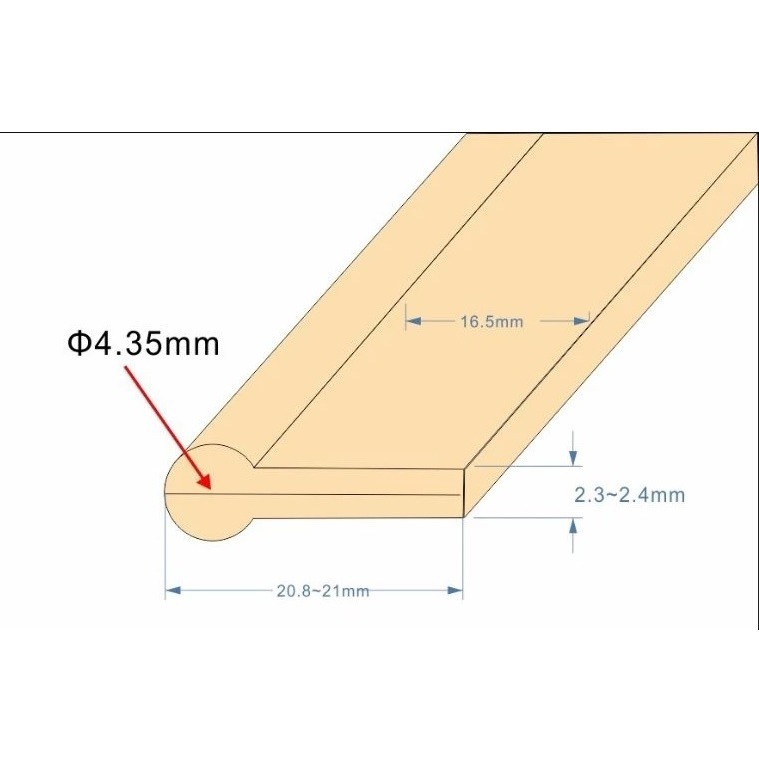 圓緣屋－－－可替換玻璃刮刀矽膠膠條25/35/45CM/-細節圖2