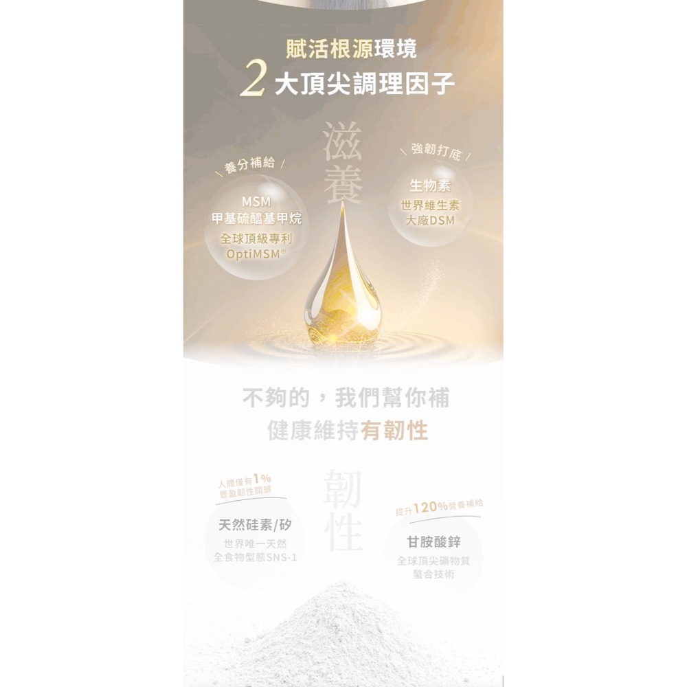 圓緣屋－－嚴萃-密頂 豐盈自信 生物素 天然硅素 MSM 白首烏 芝麻素 甘胺酸鋅 酵母鐵 產後 保健食品 機能性食-細節圖4