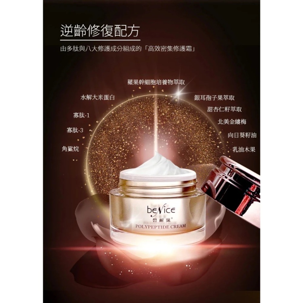圓緣屋－－－-Benice 碧耐絲 多肽煥活精華霜30g晚霜 MIT 母親節加贈面膜2片-細節圖2