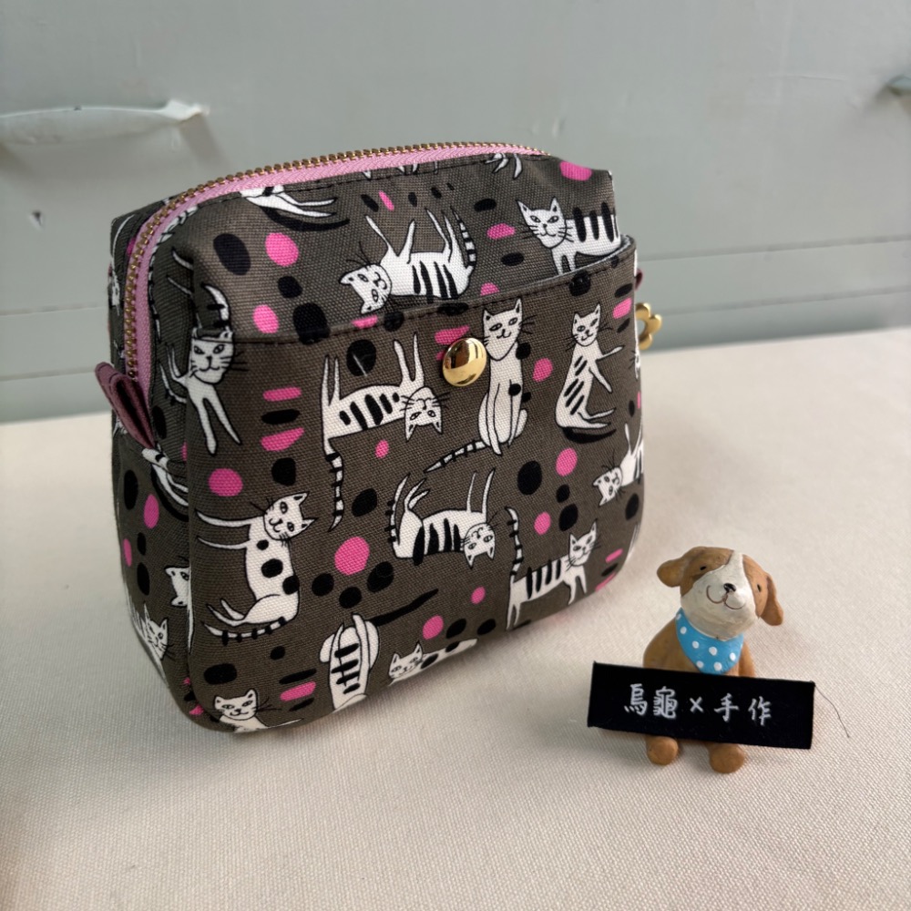 烏龜x手作 喵喵樂園小巧化妝包-細節圖2