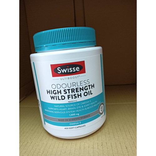 有現貨 澳洲 Swisse 魚油 Odourless Wild Fish Oil 1500mg (400顆)
