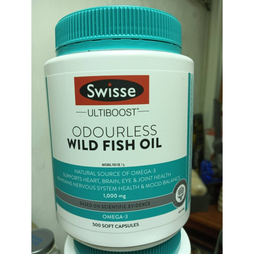 有現貨不用等!!澳洲 Swisse 魚油 Odourless Wild Fish Oil 1000mg (500顆)