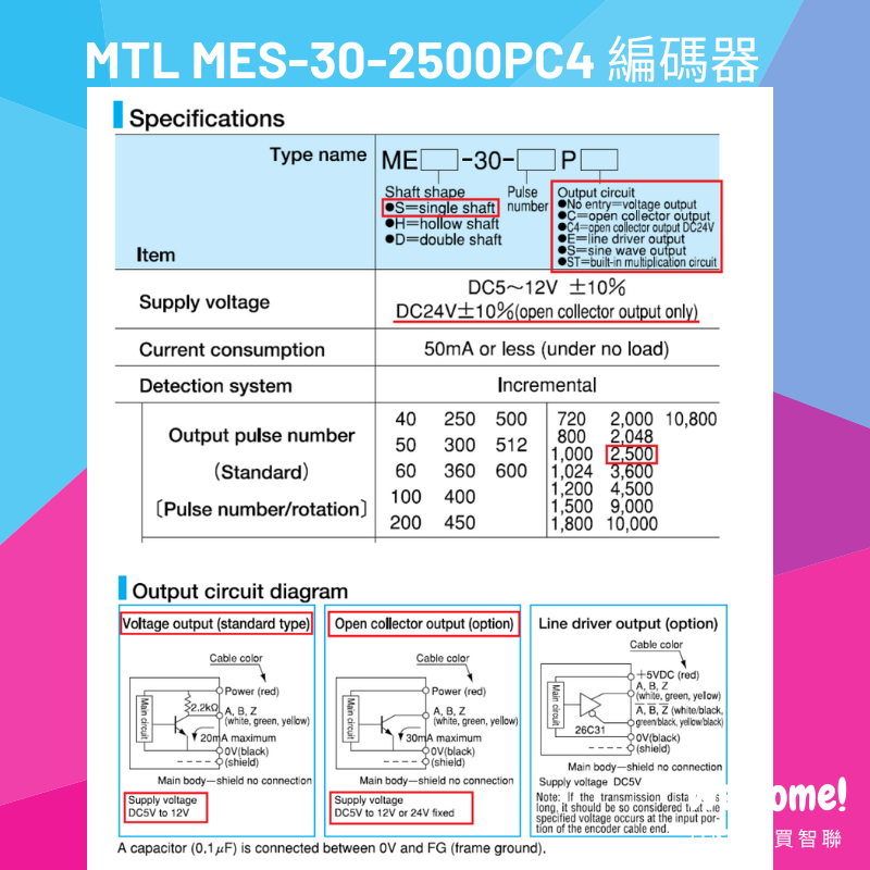 MTL MES-30-2500PC4 編碼器 DC24V 日本原裝 【MYSJ買智聯】-細節圖6