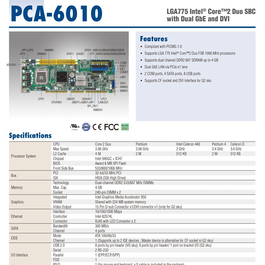 研華ADVANTECH  PCA-6010VG  PCA-6010VG-00A1E 工業主板單網口 【MYSJ買智聯】-細節圖4