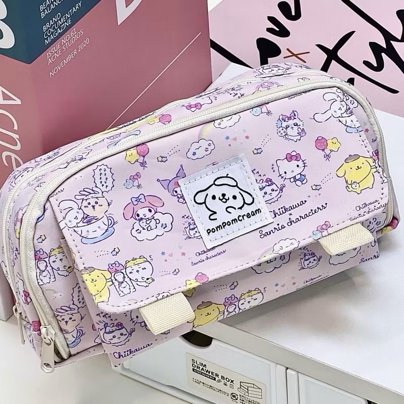 🌈靈感捕獲網 | 文具用品🌈 文具控必收！超人氣角色系列筆袋｜痛包設計可 DIY｜大容量多功能收納包｜開學必備 ✏️-規格圖5