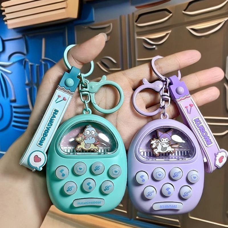 🇹🇼出貨|三麗鷗 地鼠機 掌上發聲鑰匙圈｜可愛大耳狗 美樂蒂 庫洛米 布丁狗 鑰匙書包掛件-細節圖3