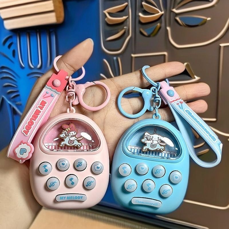 🇹🇼出貨|三麗鷗 地鼠機 掌上發聲鑰匙圈｜可愛大耳狗 美樂蒂 庫洛米 布丁狗 鑰匙書包掛件-細節圖4