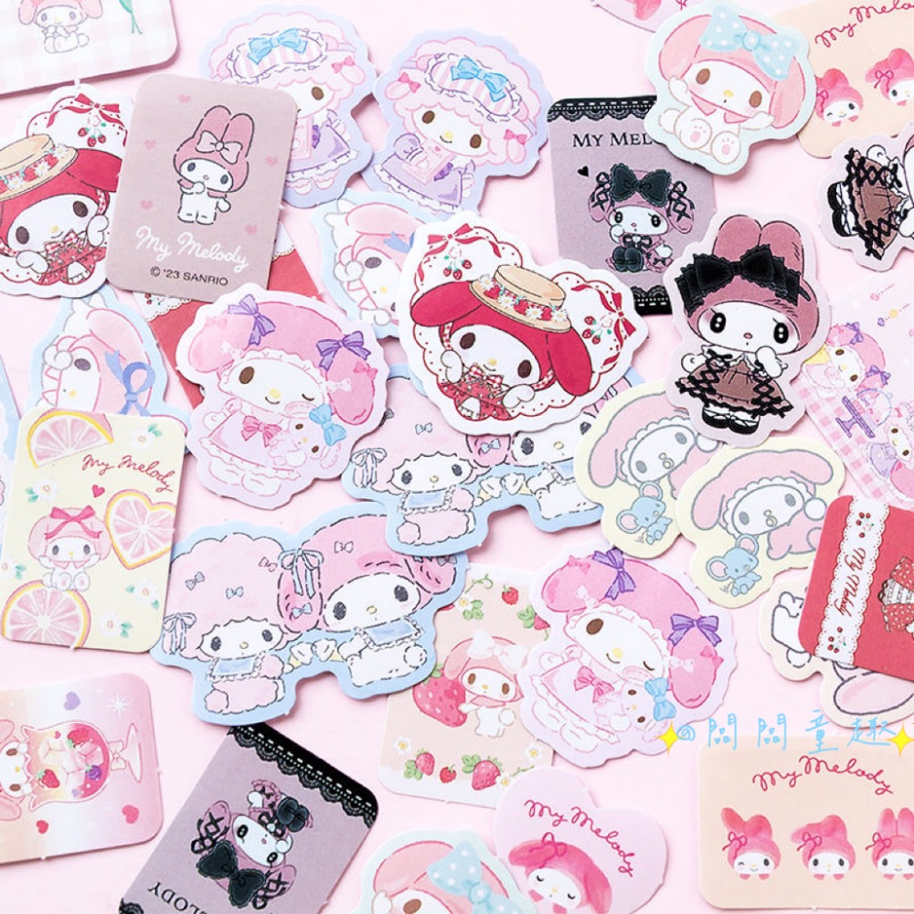 🎀貼紙/手帳系列🎀｜三麗鷗信封貼紙包40入 |手帳素材裝飾貼紙組 DIY卡片 信封收納語-細節圖3