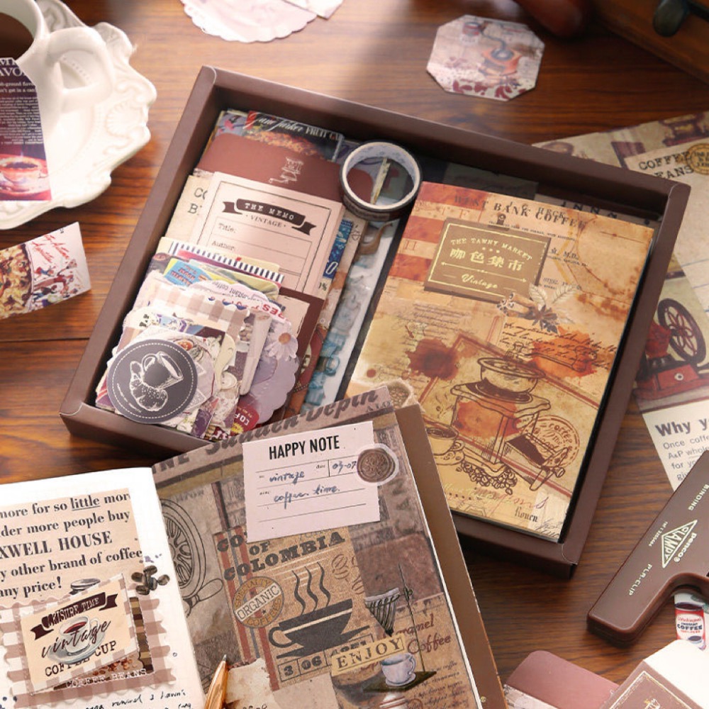 🎀貼紙/手帳系列🎀 懷舊復古手帳貼紙套裝｜手帳好物｜復古拼貼｜文創小物｜手帳本禮盒-細節圖5