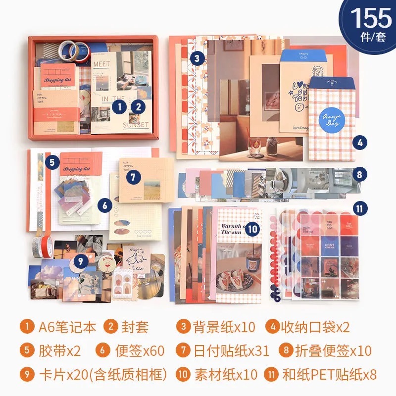 🎀貼紙/手帳系列🎀 懷舊復古手帳貼紙套裝｜手帳好物｜復古拼貼｜文創小物｜手帳本禮盒-規格圖6