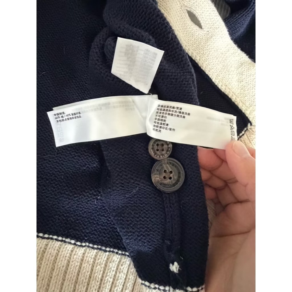 Roots 男款藍色毛衣外套｜尺寸 XXS｜7 成新-細節圖3