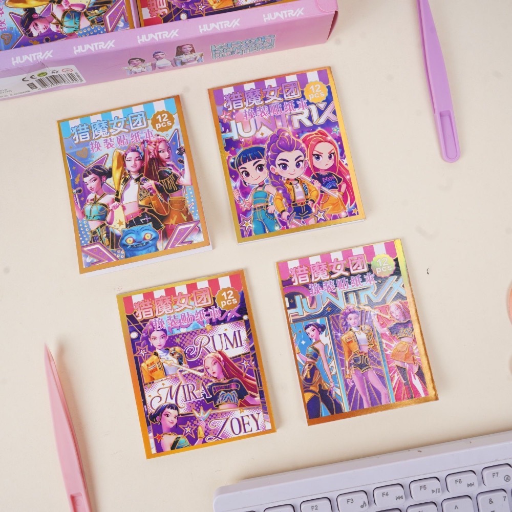 ✨ 腦洞具象化|手作動起來✨超萌卡通迷你豆豆貼紙本｜換裝/造景/拼豆裝飾｜免裁剪安靜書-規格圖7