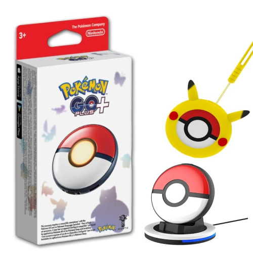 Pokemon Go Plus+ 搭皮卡丘保護套+充電底座