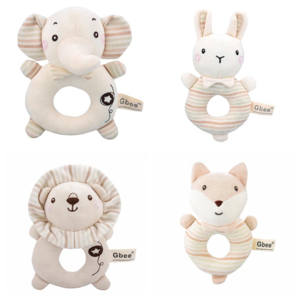 動物造型可愛手搖鈴BB棒 有機彩棉 多款可選 響紙 鈴鐺 BB器 安撫配伴 嬰兒床 玩具 手眼協調 抓握訓練-細節圖2