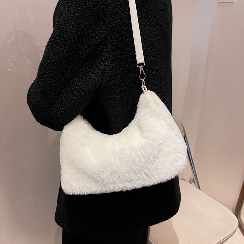 秋冬手提毛絨絨腋下包-細節圖2