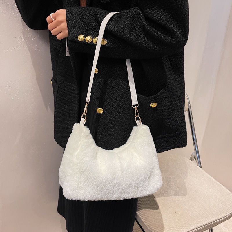 秋冬手提毛絨絨腋下包-細節圖3