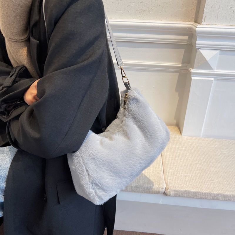 秋冬手提毛絨絨腋下包-細節圖7